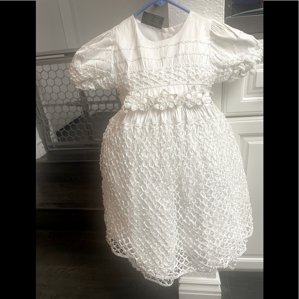 White baby gown